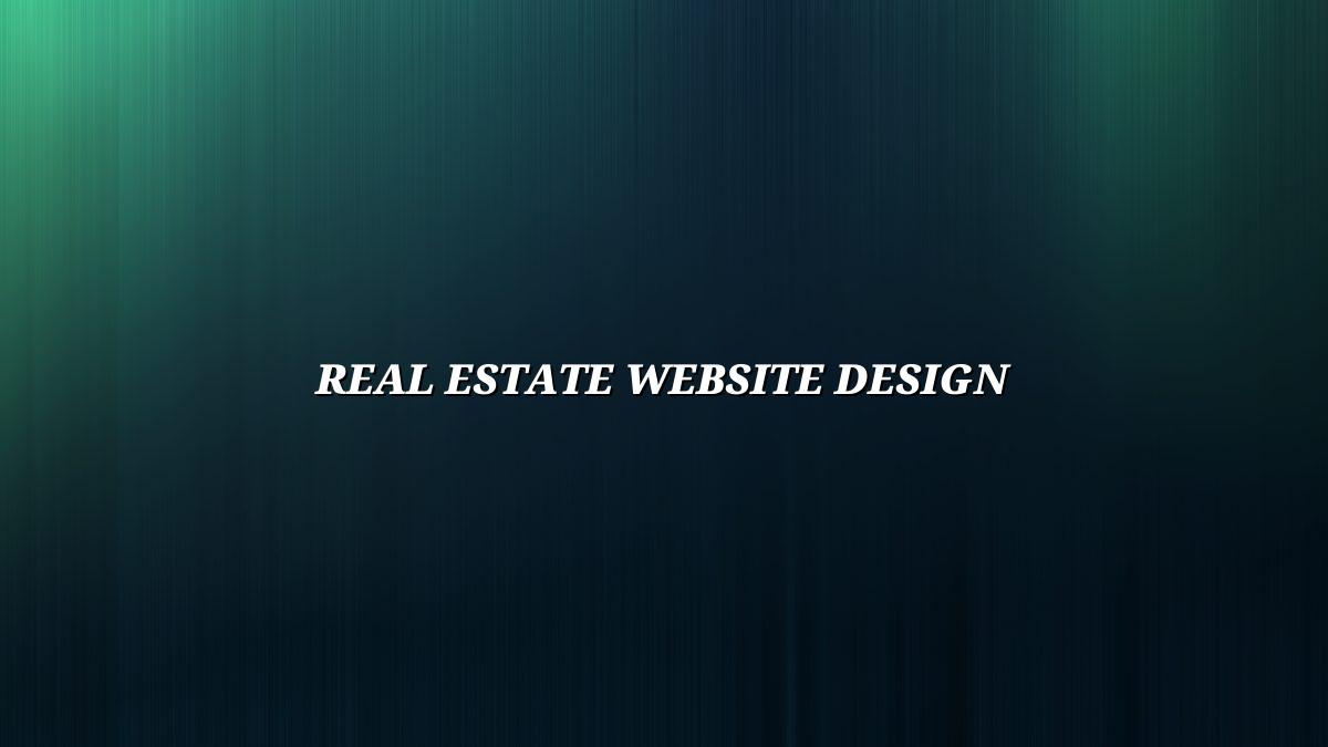 Real Estate And Property Website Design