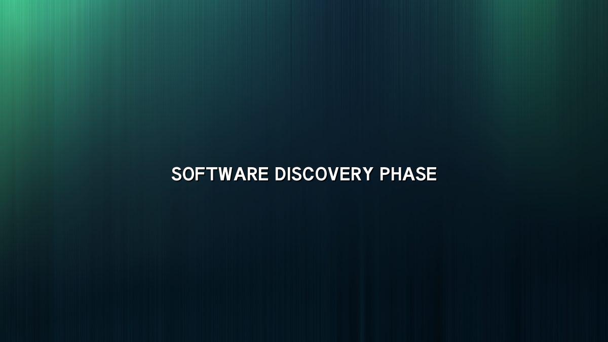 What a Software Discovery Phase Involves